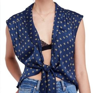 FREE PEOPLE Satin Blouse